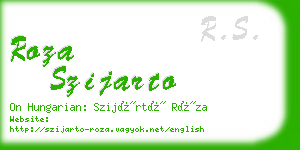 roza szijarto business card